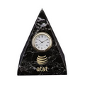 Pyramid Clock - Black Zebra